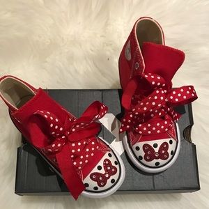 nib Converse high top 2 youth bling Minnie Shoes free personalization gift